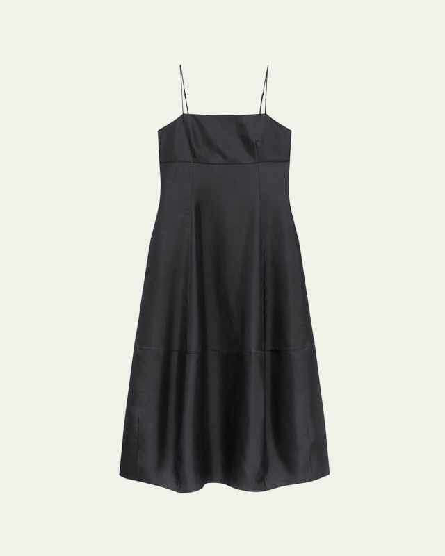 Sleeveless Silk-Twill Dress